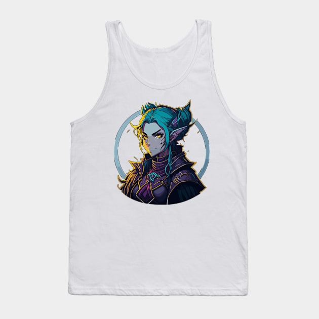 Dark Elf Cleric Tank Top by SpriteGuy95